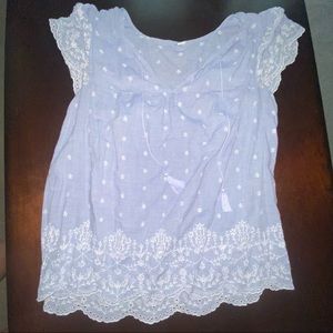 Size L, light blue colored blouse from old navy.